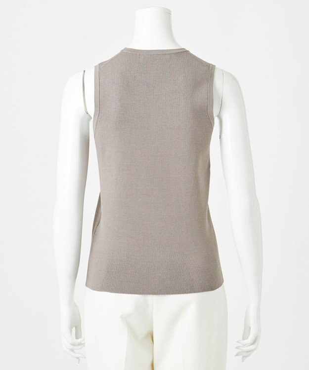 23区 S 【エステータ】コットンシルク ノースリーブニット グレー系