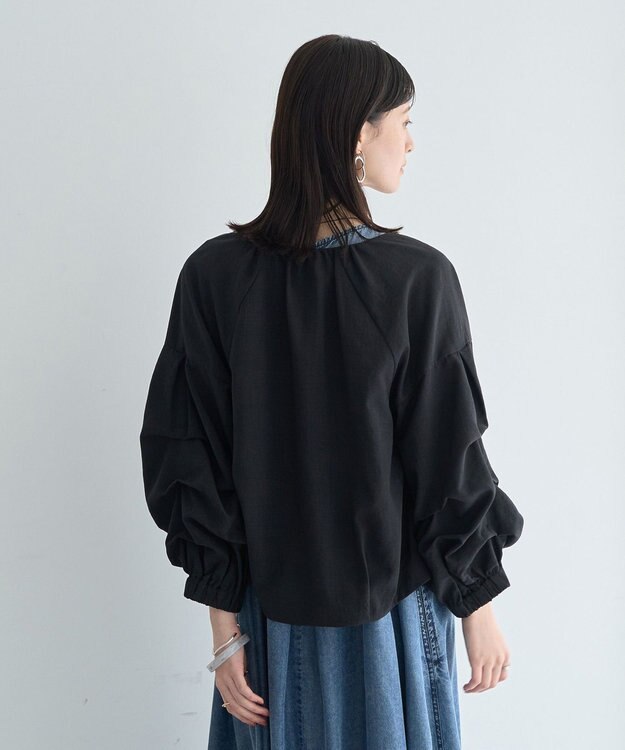 YECCA VECCA ホイップスリーブZIPジャケット Black