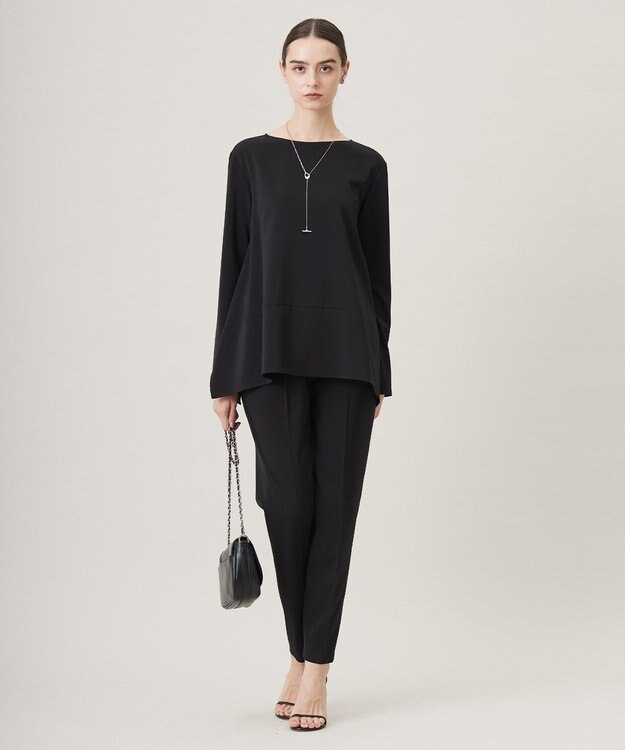 ICB L 【UVカット・防シワ・速乾・洗える】Fied Tブラウス ブラック系