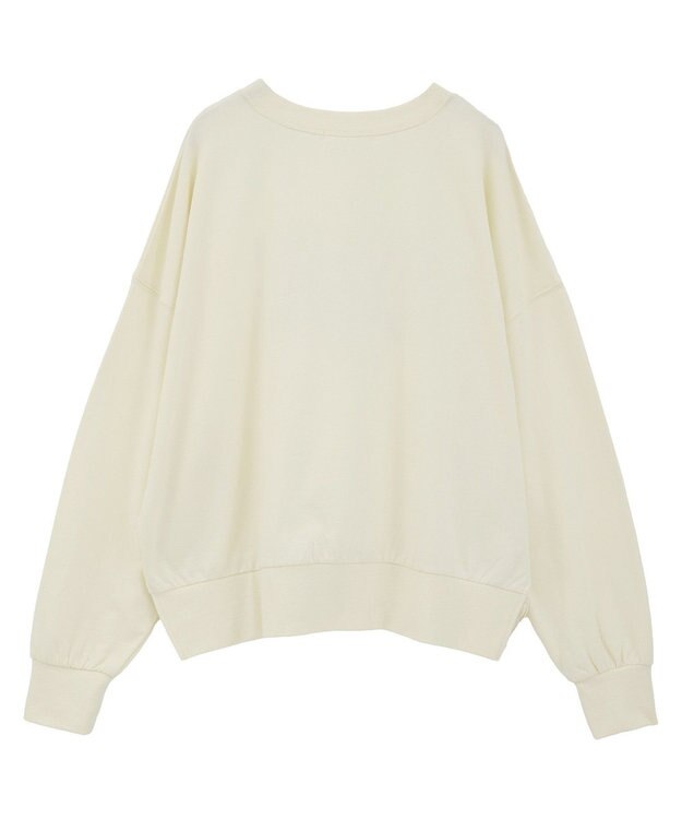 Green Parks アソートカレッジロゴ裏毛プルオーバー Ecru
