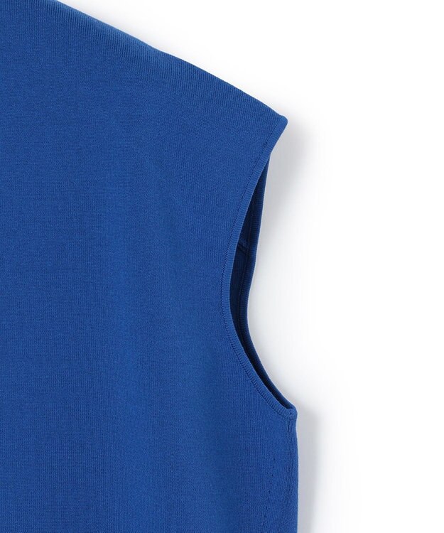 23区 【洗える】コットンポリエステル Vネック ニット ブルー系