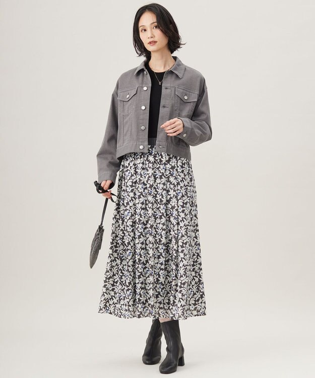 自由区 L 【セットアップ対応・洗える】レーヨンストレッチプルオーバー ニット ブラック