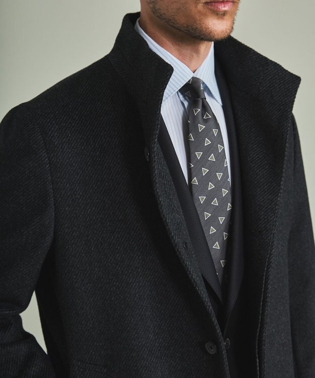 GOTAIRIKU アンゴラビーバー スタンドカラーコート グレー系8