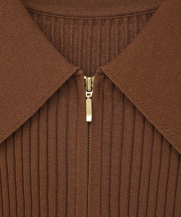 YECCA VECCA 【2点SET】キャミセット襟付きZIPカーディガン Camel