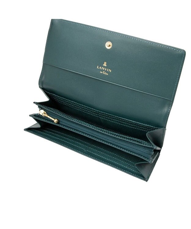 LANVIN en Bleu リュクサンブール かぶせ長財布 ディープグリーン