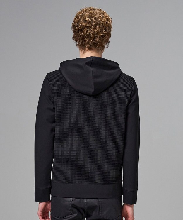 JOSEPH HOMME 【オリジナル素材 】ライトタックジャージー   ジップアップフーディー ブラック系