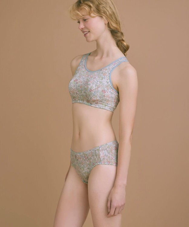 une nana cool MADEWITHLIBERTYFABRICナイトアップブラ ターコイズブルー