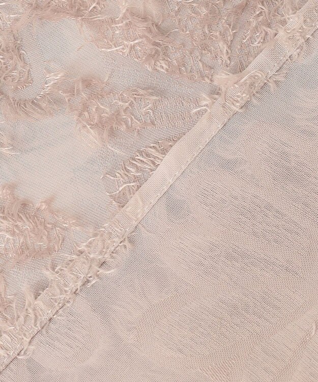 Feroux 【洗える】ジャガードブラウス ベージュ系