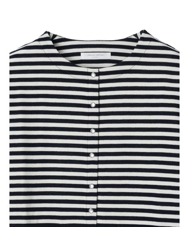 Green Parks 鹿の子カットカーディガン Border