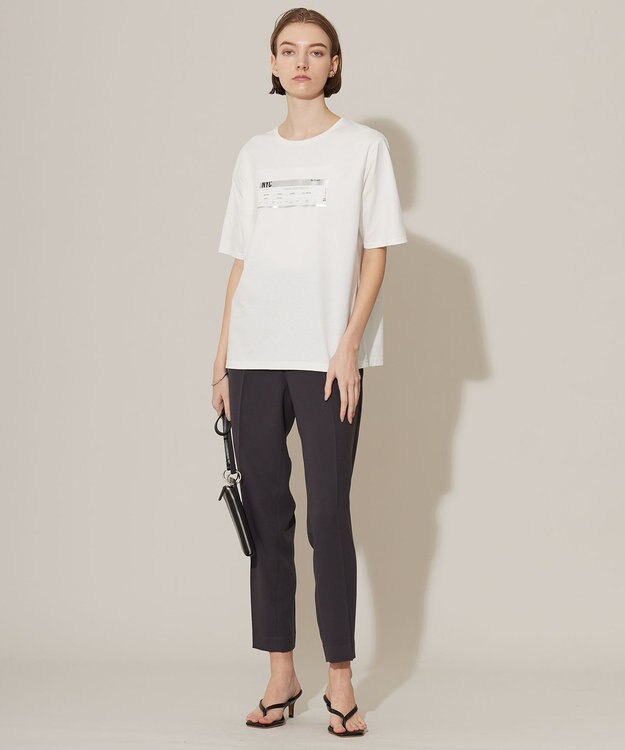 ICB 【接触冷感・UVケア・洗える】ロゴＴＥＥ カットソー オフホワイト系