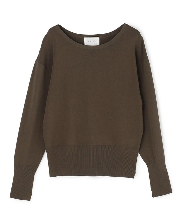 BEIGE， LAURA / ドライタッチ ストレッチニットプルオーバー Khaki