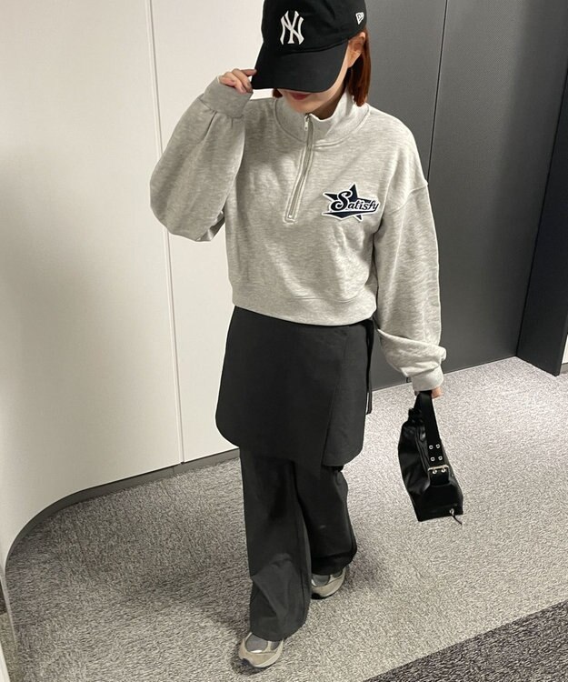 WEGO ハーフジップショートスウェット 柄5