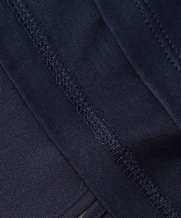 BEIGE， 【WEB限定・洗える】MELISSA / バックシフォンスキッパー半袖トップス Navy