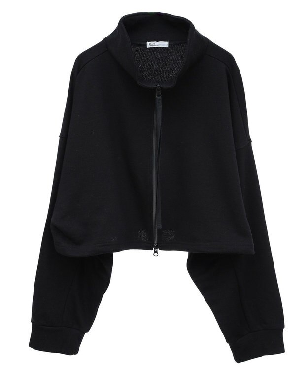 CRAFT STANDARD BOUTIQUE 【WEB限定】裏毛ダブルジップショートスウェット/24AW Black