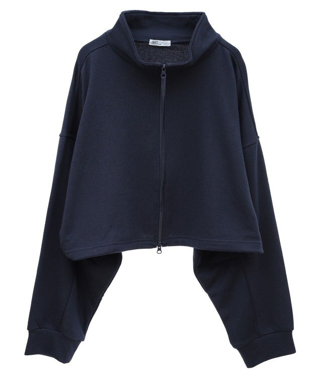 CRAFT STANDARD BOUTIQUE 【WEB限定】裏毛ダブルジップショートスウェット/24AW Navy