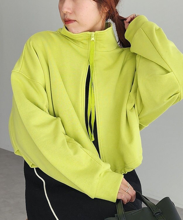 CRAFT STANDARD BOUTIQUE 【WEB限定】裏毛ダブルジップショートスウェット/24AW Lime Green