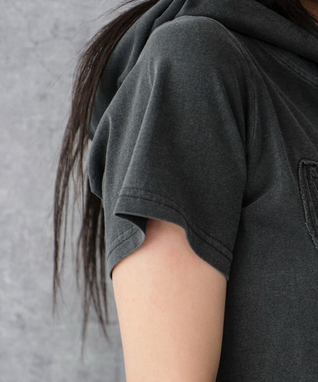 WEGO ピグメントフードちびT スミクロ