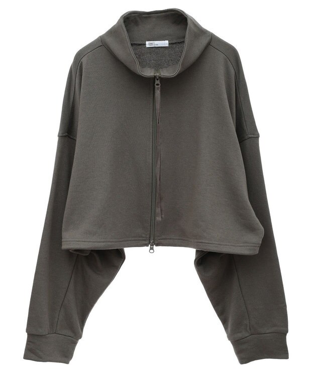 CRAFT STANDARD BOUTIQUE 【WEB限定】裏毛ダブルジップショートスウェット/24AW Khaki