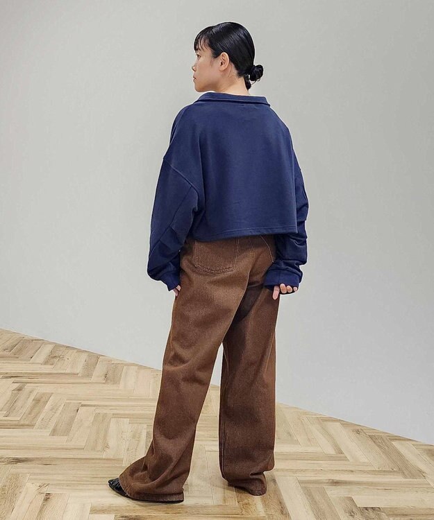 CRAFT STANDARD BOUTIQUE 【WEB限定】裏毛ダブルジップショートスウェット/24AW Navy