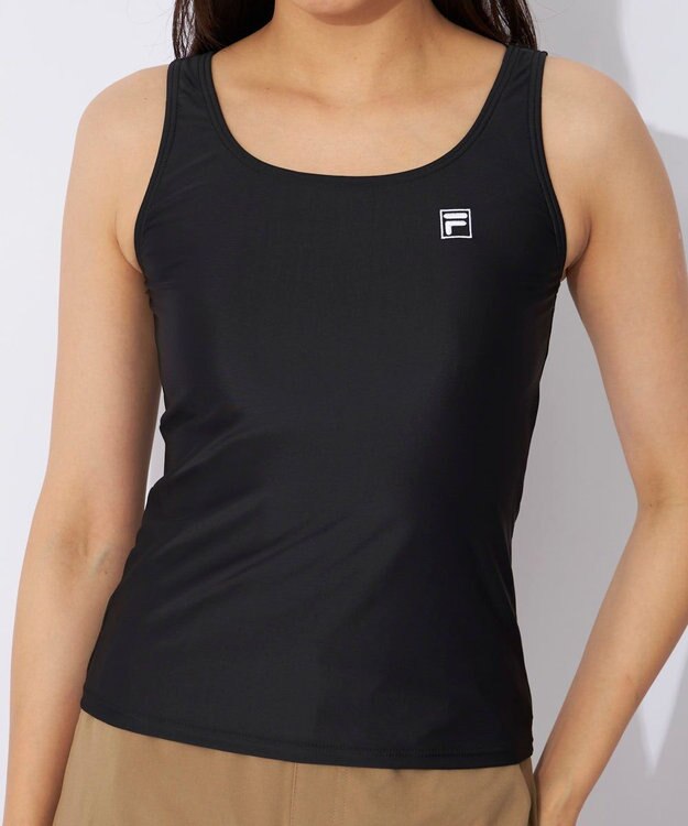 OP／FILA 【FILA】ボーダーUVウェア付水着４点 ピンク