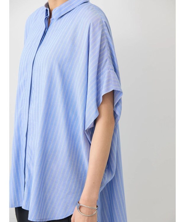 AMERICAN HOLIC サラックールフレンチスリーブシャツ Stripe Navy