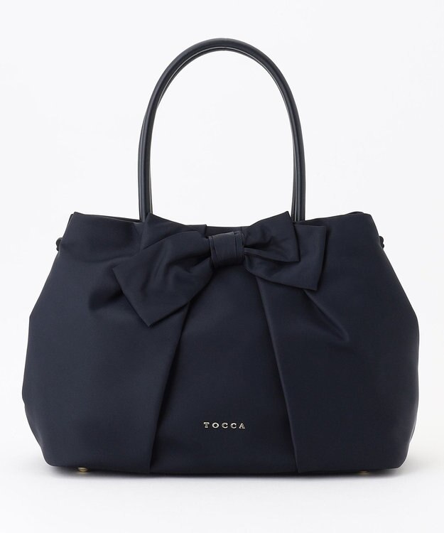 TOCCA 【A4サイズ対応・撥水】POINT OF RIBBON NYLONBAG L ナイロンバッグ L ネイビー系