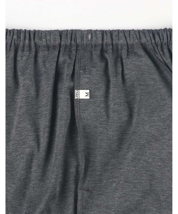 une nana cool 【綿100%】60/1 シルケットスムース 長袖開襟 MADE WITH LIBERTY FABRIC ダークグレー