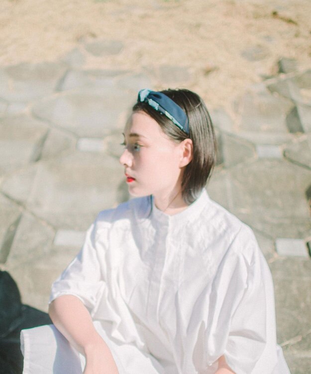 POLS ジャガード織  HAKO カチューシャ ネイビー