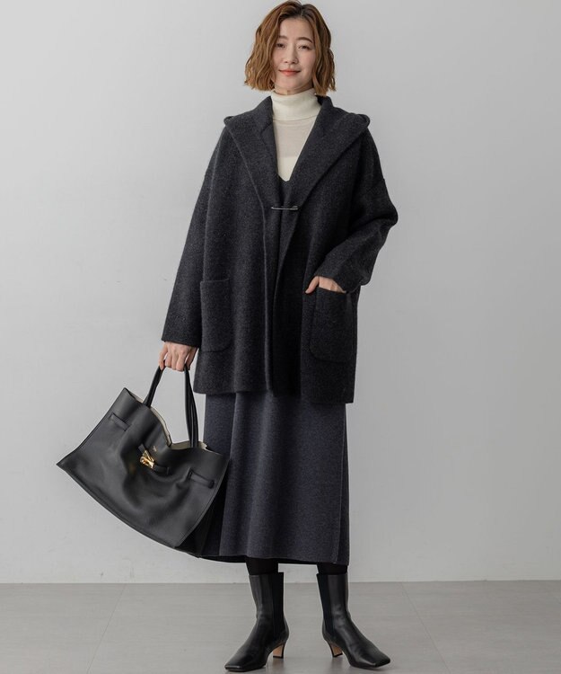 23区 VIOLAd'ORO イタリアンWフェイスレザー ラージ トートバッグ ブラック系