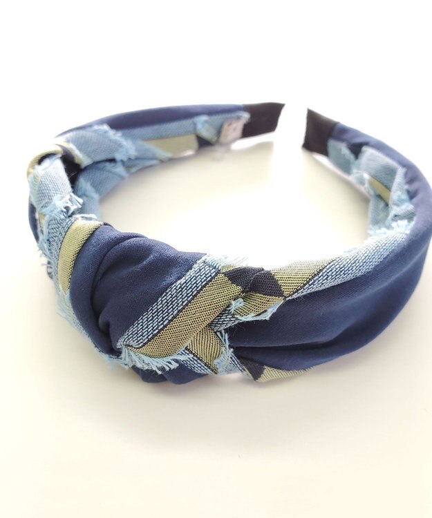 POLS ジャガード織  HAKO カチューシャ ネイビー