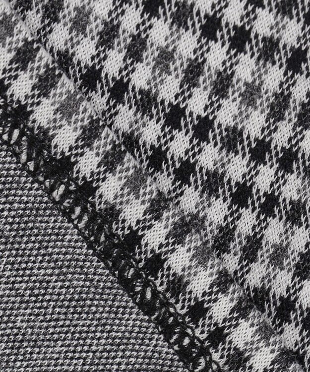 組曲 KIDS 【150-160㎝】チェックジャガード トレーナー ブラック系3