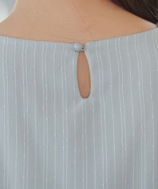 Tiaclasse L 【洗える】シフォンドレープワンピース サックスグレー