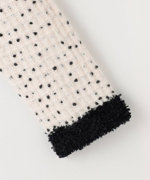 組曲 S 【組曲×setsuko sagittaire】サジテール釦ツイードニットジャケット アイボリー系