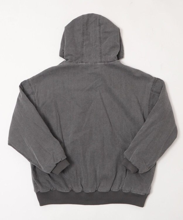 WEGO ワーカーズキルトフードブルゾン ブラック中濃色