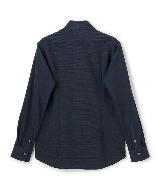 JOSEPH HOMME 【新素材】グリットタックジャージー　ウィングカラーシャツ ネイビー系