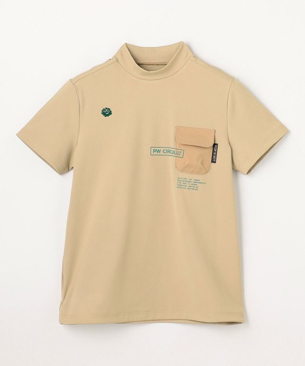 PW CIRCULUS 【WOMEN】ポケットモックネック ゴルフウェア レディース ベージュ系