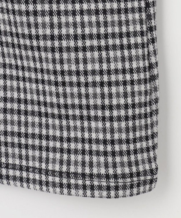 組曲 KIDS 【150-160㎝】チェックジャガード トレーナー ブラック系3