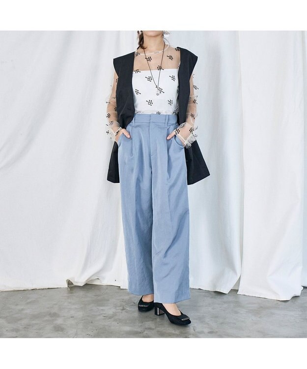 MODE ET JACOMO <MODE ET JACOMO>メタリックアクセント スクエアパンプス ブラック