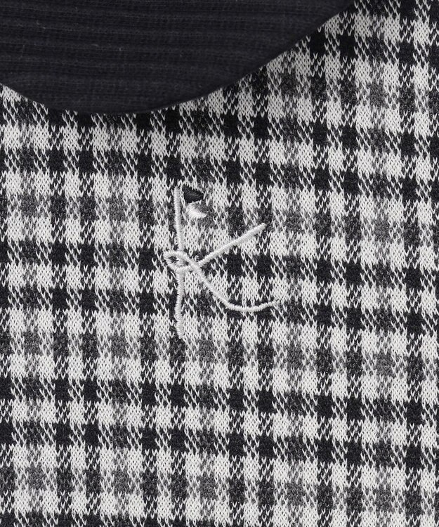 組曲 KIDS 【150-160㎝】チェックジャガード トレーナー ブラック系3