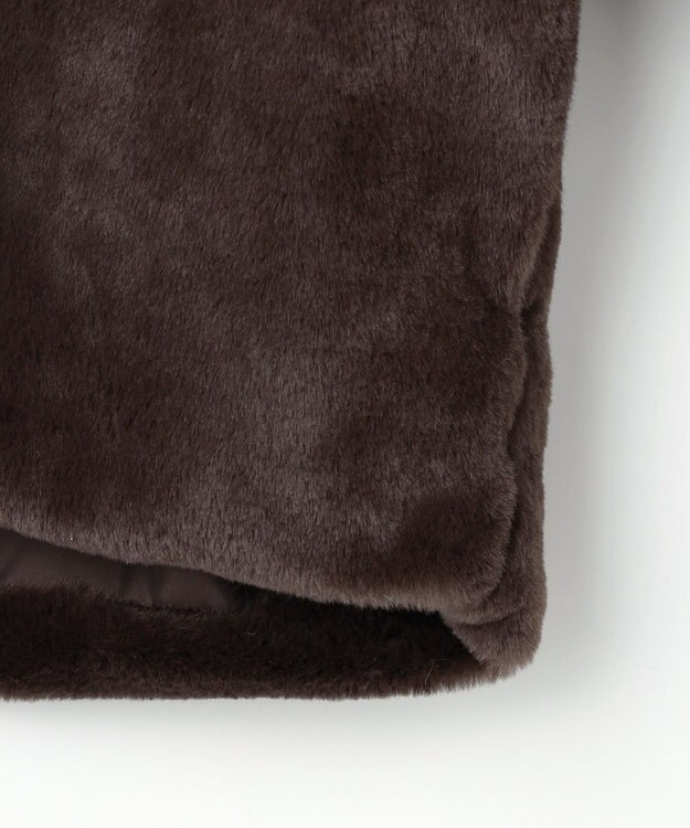 Feroux フェイクファー ジャケット ダークブラウン系