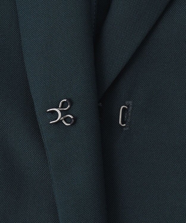 ICB L 【洗える】 ウールマットウース ベルト付きジャケット パイングリーン系