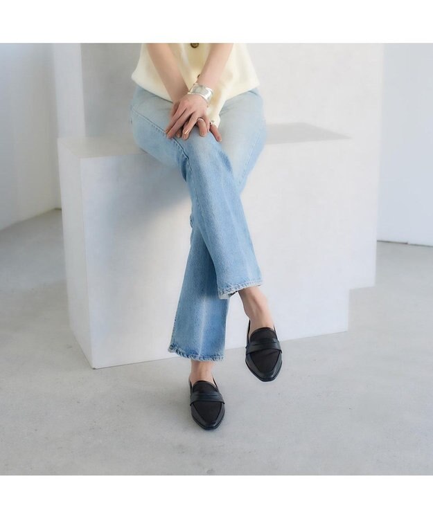 MODE ET JACOMO <carino>メッシュチュールローファー ブラック