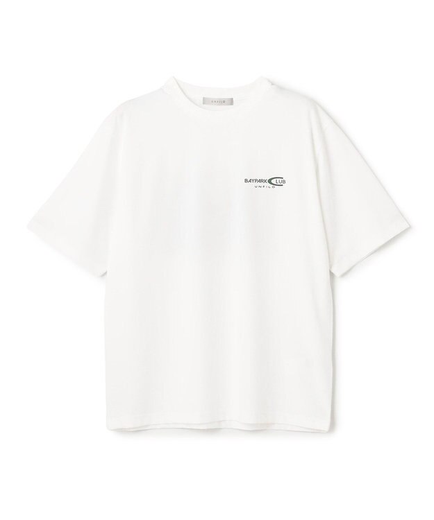 UNFILO MENS スマートストレッチ PHOTO TEE オフホワイト×グリーン
