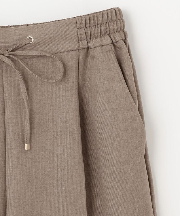 ANY 【洗濯機可能/セットアップ対応/ウエストゴム】イージィケア美脚ワイドパンツ ライトモカ