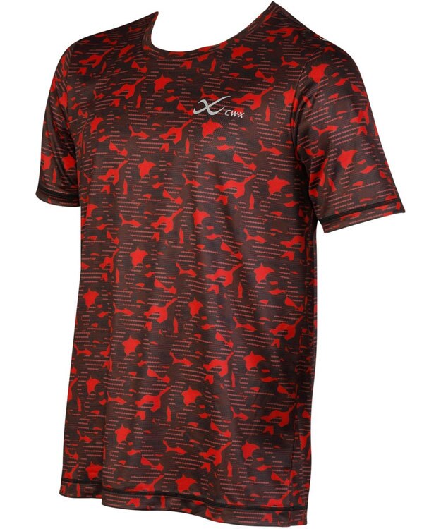 CW-X 【MEN】 CW-X アウター トップス 半袖 吸汗速乾 UVカット率90％以上 DLO135 /ワコール レッド