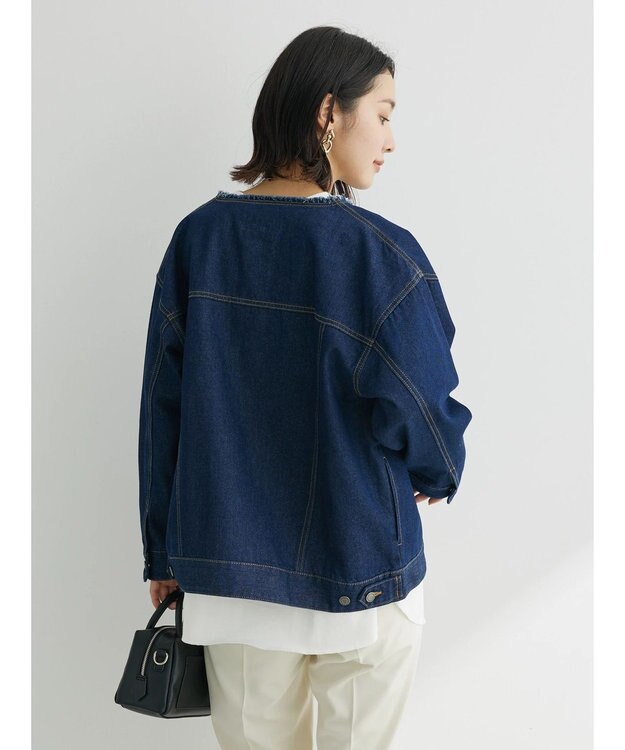 Green Parks ノーカラーデニムジャケット Indigo