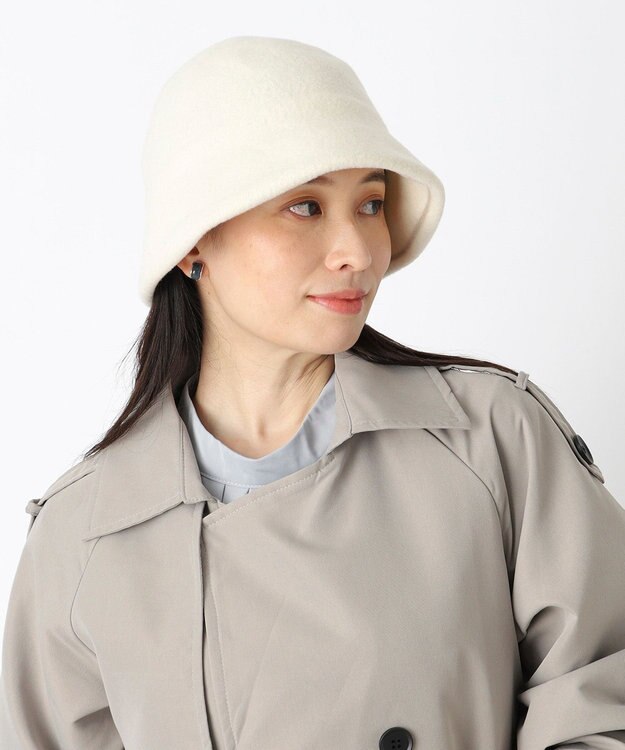 MOONBAT FURLA(フルラ) バスク つば裏ラインクロッシェハット 日本製 オフホワイト