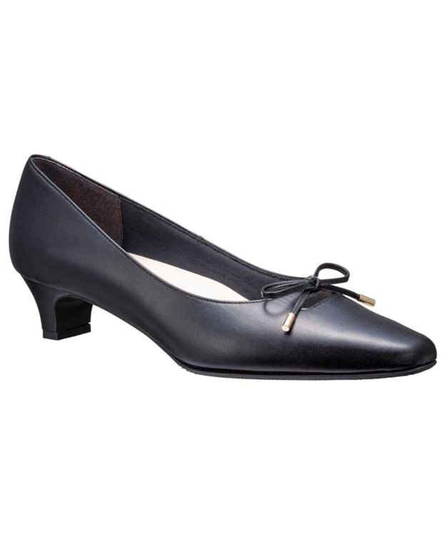 REGAL FOOT COMMUNITY 【ビューフィット】A79W 晴雨兼用リボンパンプス ブラック