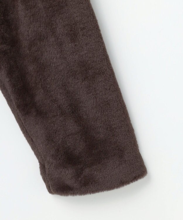 Feroux フェイクファー ジャケット ダークブラウン系