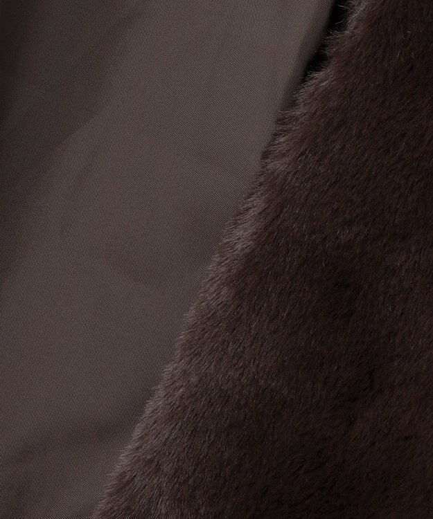 Feroux フェイクファー ジャケット ダークブラウン系